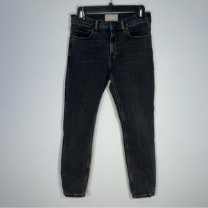 Everlane Jeans Womens 27 Black Ankle Denim Skinny Mid Rise Cotton Blend Casual